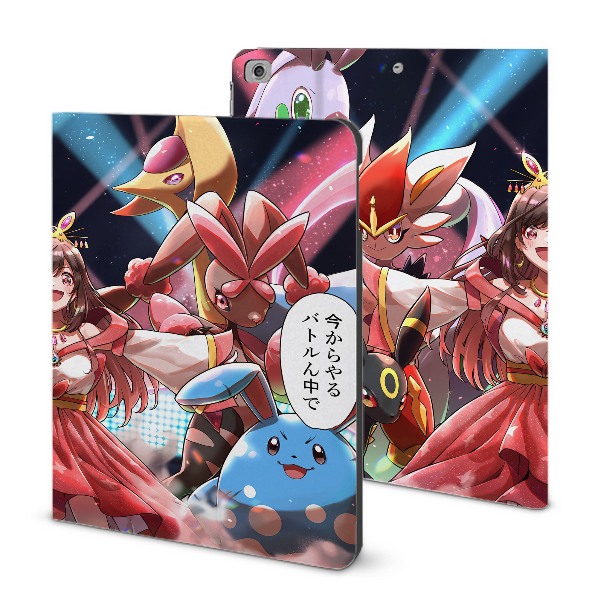 （画像用） ポケットモンスター Pokémon IPad ケース ブック型 PUレザー TPU 耐衝撃 軽量 薄型 ペン収納なし 全面保護 IPad 各モデル対応